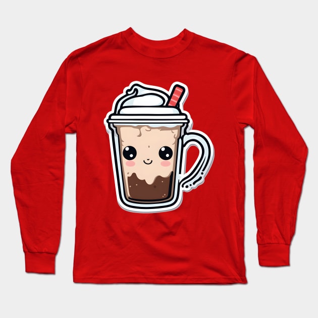 cute iced coffee Long Sleeve T-Shirt by CAFFEIN